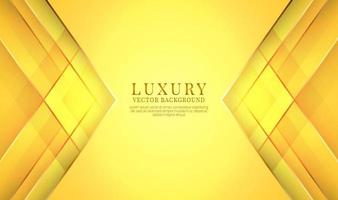 3D yellow luxury abstract background overlap layer on bright space with golden line effect decoration. Graphic design future style concept for flyer, banner, cover, brochure, card, or landing page vector