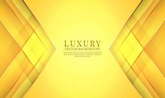 3D yellow luxury abstract background overlap layer on bright space with golden line effect decoration. Graphic design future style concept for flyer, banner, cover, brochure, card, or landing page vector