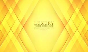 Capa de superposición de fondo abstracto de lujo amarillo 3d en un espacio brillante con decoración de efecto de línea dorada. concepto de estilo futuro de diseño gráfico para volante, pancarta, portada, folleto, tarjeta o página de destino vector
