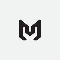 Initial M monogram logo design. vector