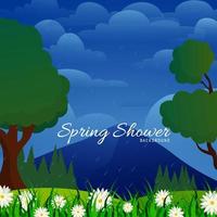 Spring Shower Background vector