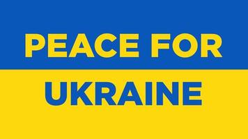 Peace for Ukraine concept with word in flag photo