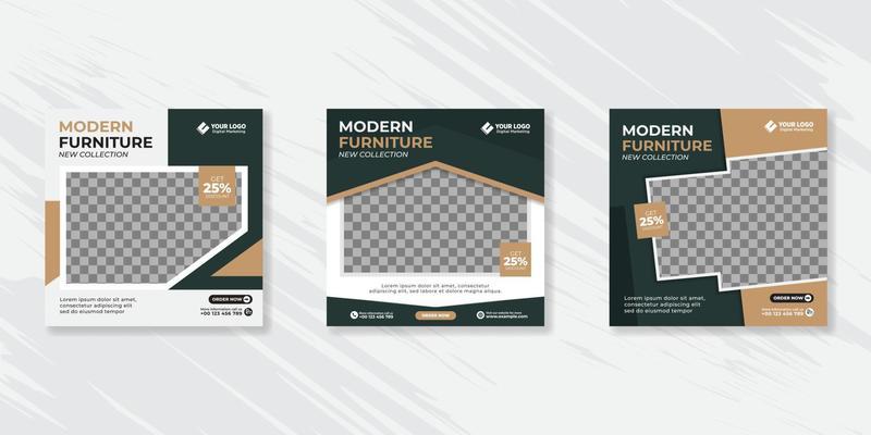 Modern Furniture social media post templates design