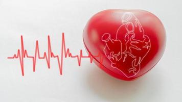 cardiología. concepto de corazón sano. latido del corazón. foto