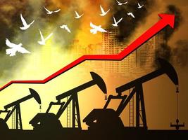 la crisis de la guerra afecta los precios del petróleo del mundo más alto foto