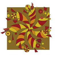 patrón geométrico de cornucopia de paleta de abstracción. se puede utilizar como decoración o logotipo foto