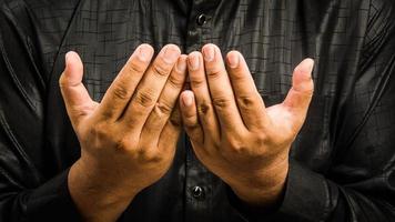 Religious muslim man praying photo