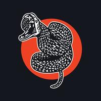 poisonous snake illustration vector