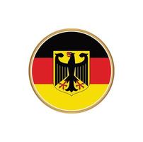Germany flag with golden frame vector