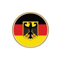 bandera de alemania con marco dorado vector