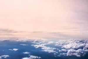 beautiful amazing view to the sky from the aircraft photo