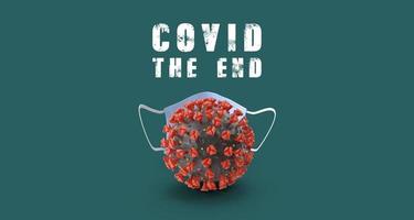 Covid-19 leaving us. Coronavirus and mask photo