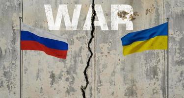 Flags of Ukraine and Russia, Russia vs Ukraine stop war, Russia and Ukraine fighting photo