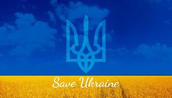 salvar a ucrania, bandera de ucrania foto