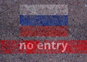 Russians are not allowed to enter, Text No entry photo