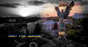 Pray for Ukraine, flag Ukraine. Russia vs Ukraine stop war. Pray Ukraine photo