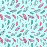 Feathers seamless pattern. Vector illustration. photo