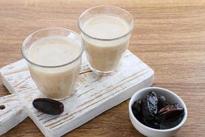 Susu Kurma or Dates fruit smoothie made from milk and dates photo