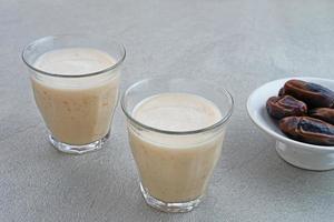 Susu Kurma or Dates fruit smoothie made from milk and dates photo