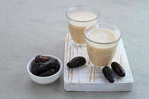 Susu Kurma or Dates fruit smoothie made from milk and dates photo