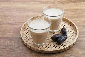 Susu Kurma or Dates fruit smoothie made from milk and dates photo