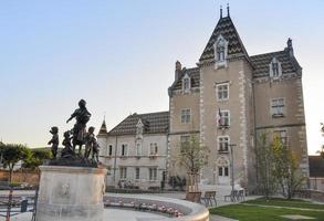 View of the city of Meursault in the Cote d Or department in Bur photo