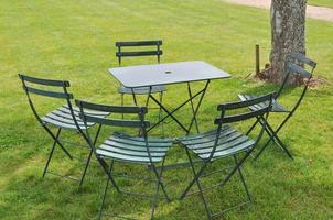 Tables and chairs of a dehors alfresco bar restaurant pub photo