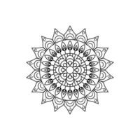 Mandala design floral round thin elements on white background vector illustration graphics