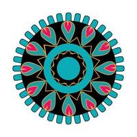 Colorful elements circle mandala design vector illustration graphics design.