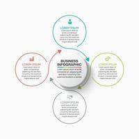 Presentation Business circle infographic template vector