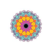 Colorful elements circle mandala design vector illustration graphics design.