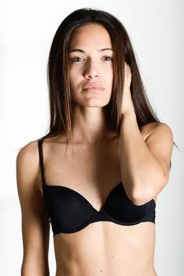 Beautiful girl, model of fashion, wearing black underwear 6519030 Stock  Photo at Vecteezy