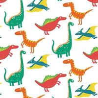 patrón de dinosaurios vector