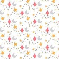 Children fairy pattern from the stars of the moon of the constellation vector