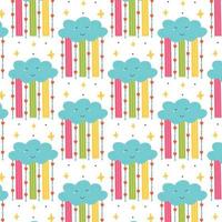 Colorful pattern from cloud rainbow vector