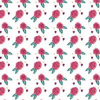 Pattern romantic rose vector