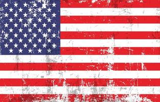 Distressed American Flag Background vector