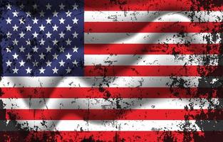 Distressed American Flag Background vector