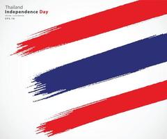 Flag of Thailand. Flag in grungy style. Independence Thai Day. vector EPS Illustration.