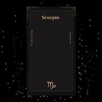 Scorpio Signs, Zodiac Background. Beautiful vector images in the middle of a stellar galaxy with the constellation