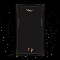 signos de virgo, fondo del zodiaco. bellas imágenes vectoriales en medio de una galaxia estelar con la constelación vector