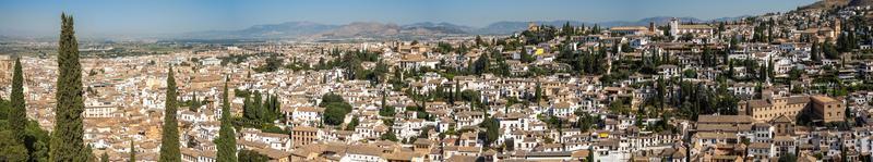 barrio albayzin de granada, españa, desde las torres de la alhambra foto