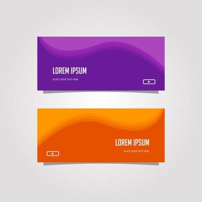 Vector Design Banner Background In Different Colors