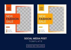 fashion social media post template vector