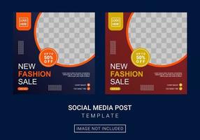fashion social media post template vector