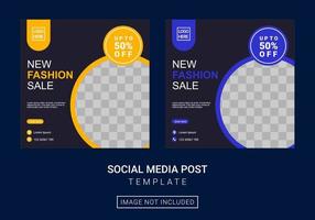 fashion social media post template vector