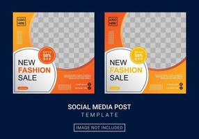 fashion social media post template vector