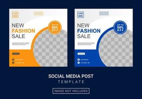 fashion social media post template vector