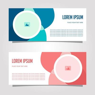Vector Design Banner Background In Different Colors