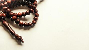 Islamic background of beads for the moment of Ramadan and other big days photo